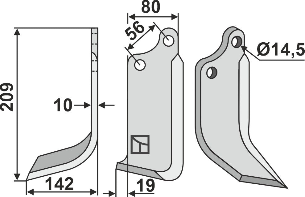 Blade 209x80mm, left