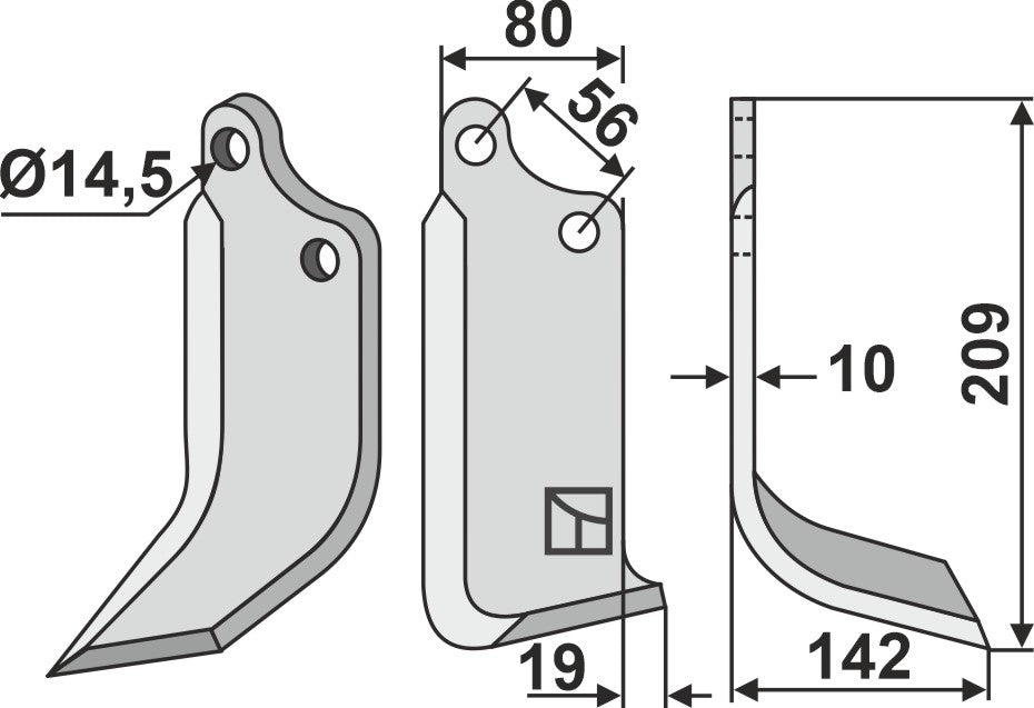 Blade 209x80mm, right