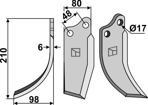 Blade 210x80mm, left