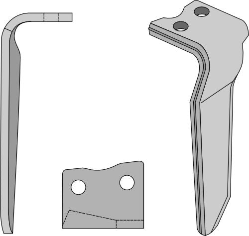 Tine for rotary harrows 265mm, right