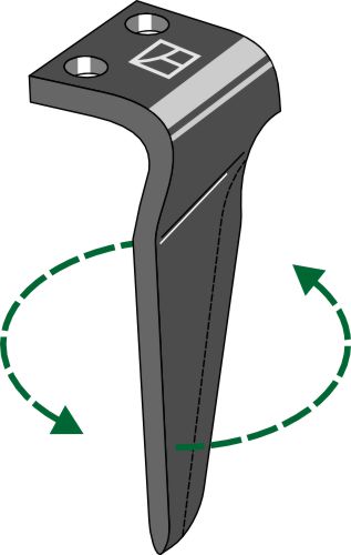 Tine for rotary harrows, left
