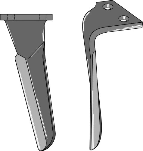 Tine for rotary harrows, left