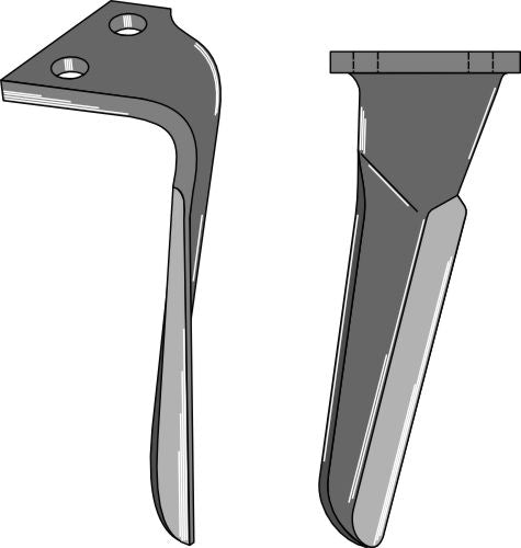 Tine for rotary harrows, right