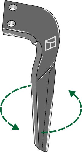 Tine for rotary harrows, left