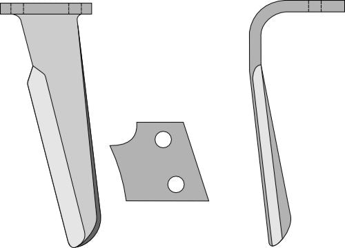 Tine for rotary harrows, left