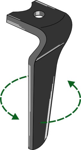 Tine for rotary harrows, left
