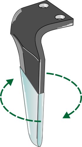 Tine for rotary harrows (DURAFACE), right