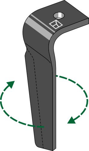 Tine for rotary harrows 330mm, right