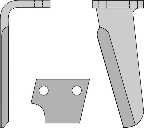Tine for rotary harrows, left