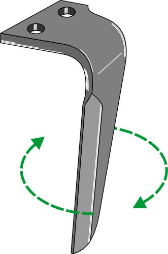 Tine for rotary harrows, right