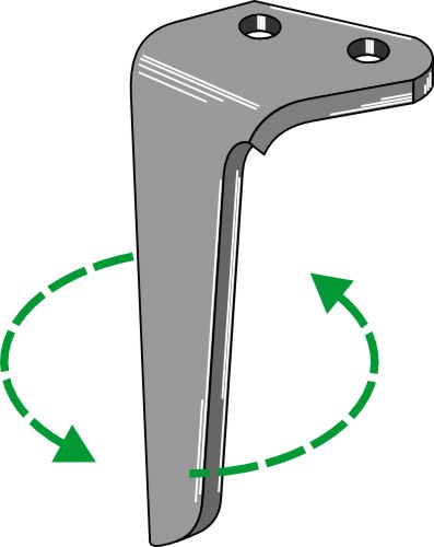 Tine for rotary harrows, left