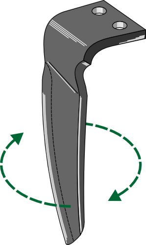 Tine for rotary harrows 310mm, right