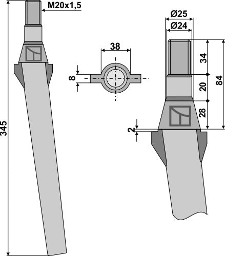 Tine for rotary harrows