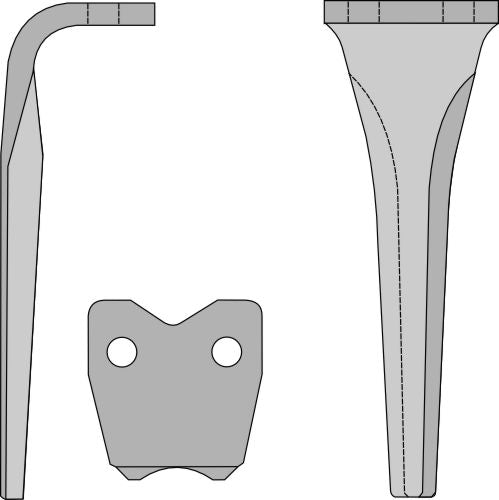 Tine for rotary harrows