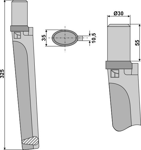Tine for rotary harrows