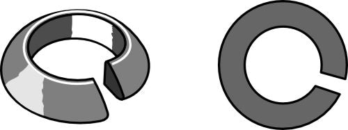 Cone-shaped split washer