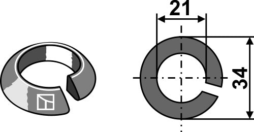 Cone-shaped split washer