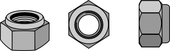 Self-locking hexagon nut - M24x2 - 8.8