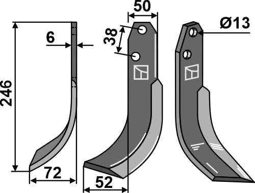 Blade 246x50mm, left
